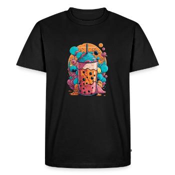 Cocktail d’été - T-shirt Premium bio Homme - noir - Devant - Nico (187cm)