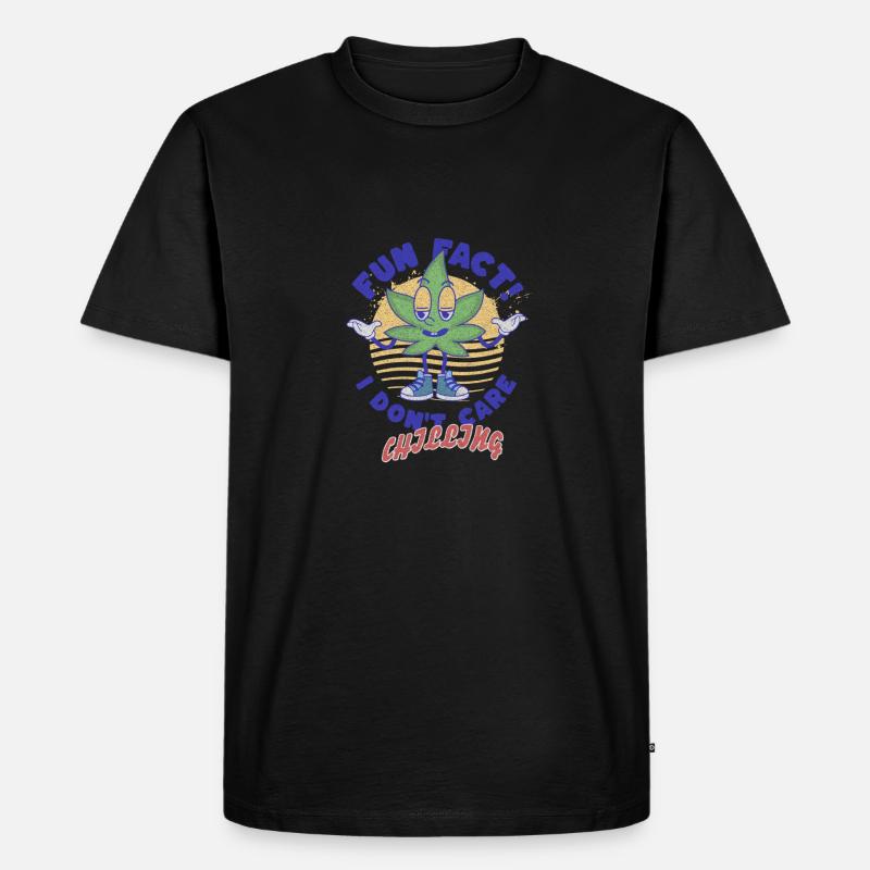 FUN FACT! I DON'T CARE - Männer Premium Bio T-Shirt - Schwarz