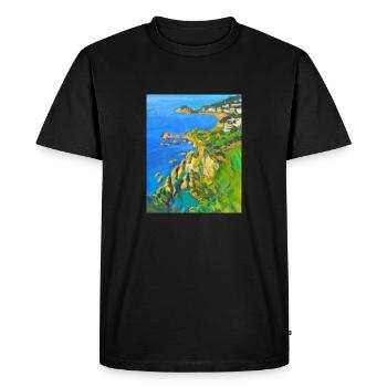 The sea in the spring - Men's Premium Organic T-Shirt - black - Front - Nico (187cm)