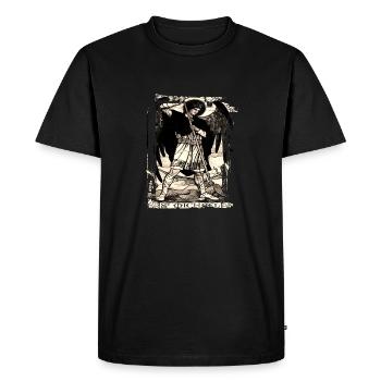 Archange, Saint, Religion, Dieu, Ange, Foi, Michaël - T-shirt Premium bio Homme - noir - Devant - Nico (187cm)