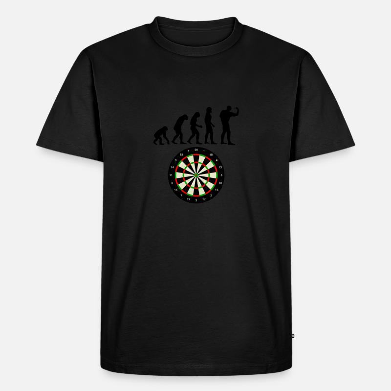 Die Dart Evolution - Männer Premium Bio T-Shirt - Schwarz