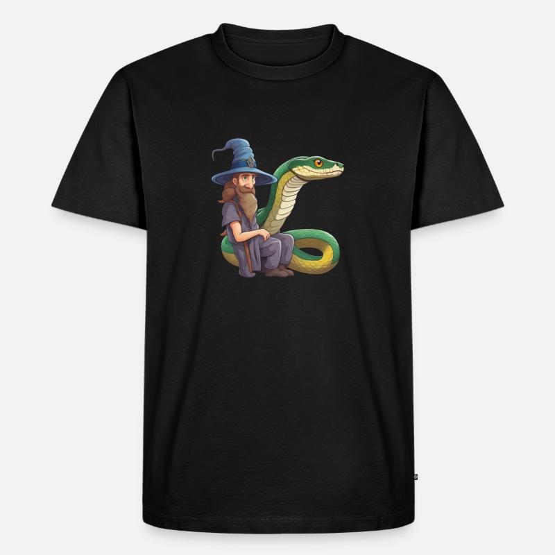 Wizard Snake Anaconda snake Snake Boa Python - Men's Premium Organic T-Shirt - black