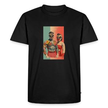 Sois ma Saint-Valentin de lutte - T-shirt Premium bio Homme - noir - Devant - Nico (187cm)