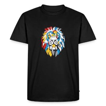 Lion Majestueux, Animaux, Nature Sauvage, Tigre, Prédateur - T-shirt Premium bio Homme - noir - Devant - Nico (187cm)