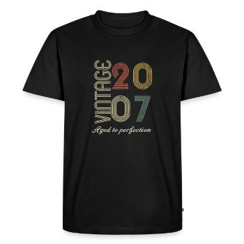 Birthday gift 17 years old - 2007 - Men's Premium Organic T-Shirt - black - Front - Nico (187cm)