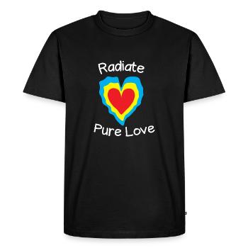 Radiate pure love - Men's Premium Organic T-Shirt - black - Front - Nico (187cm)