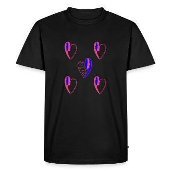 Séduction d'un homme amoureux. - T-shirt Premium bio Homme - noir - Devant - Nico (187cm)