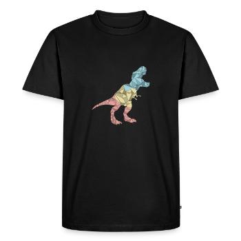 TREX Géométrique Coloré - T-shirt Premium bio Homme - noir - Devant - Nico (187cm)