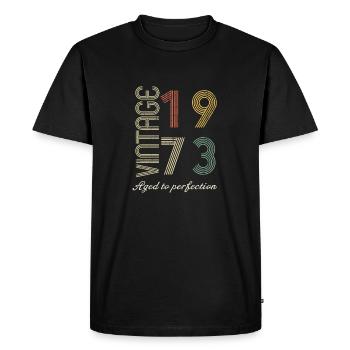 51 Years Birthday Gift - 1973 - Men's Premium Organic T-Shirt - black - Front - Nico (187cm)