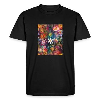 Jardin enchanté - T-shirt Premium bio Homme - noir - Devant - Nico (187cm)