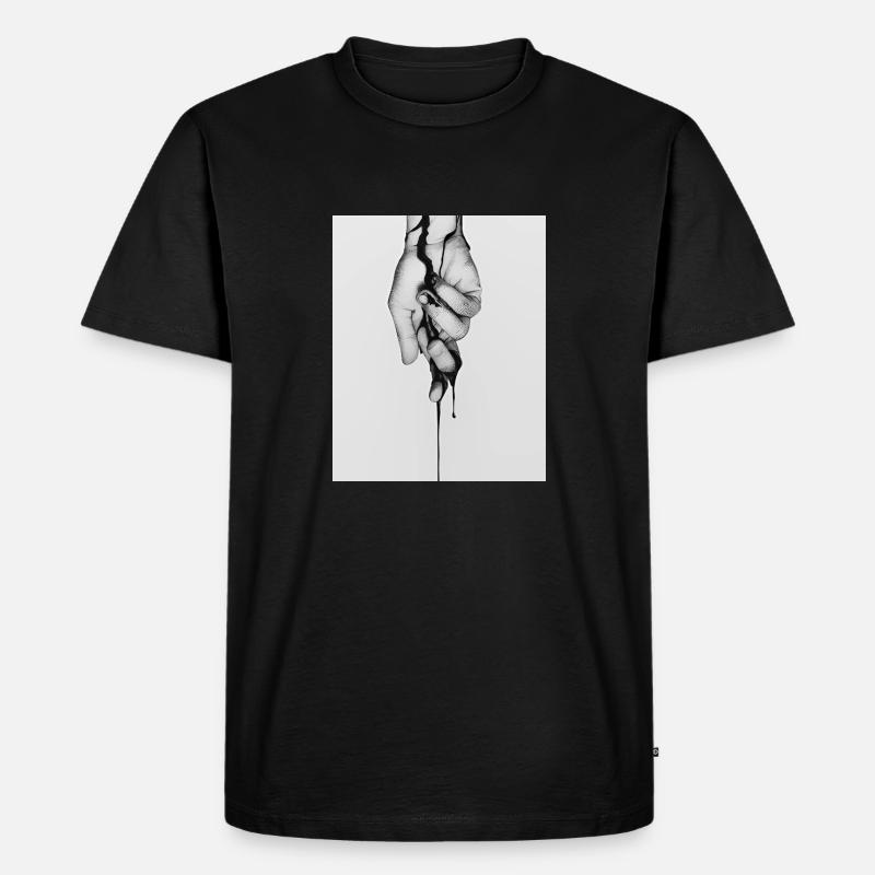 Die Hand des Lebens - Männer Premium Bio T-Shirt - Schwarz