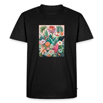 Floraison - T-shirt Premium bio Homme - noir - Devant - Nico (187cm)