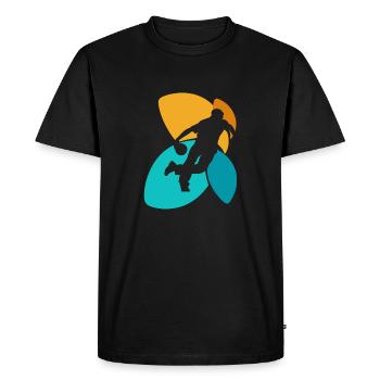 Bowler Strike Ball - Men's Premium Organic T-Shirt - black - Front - Nico (187cm)