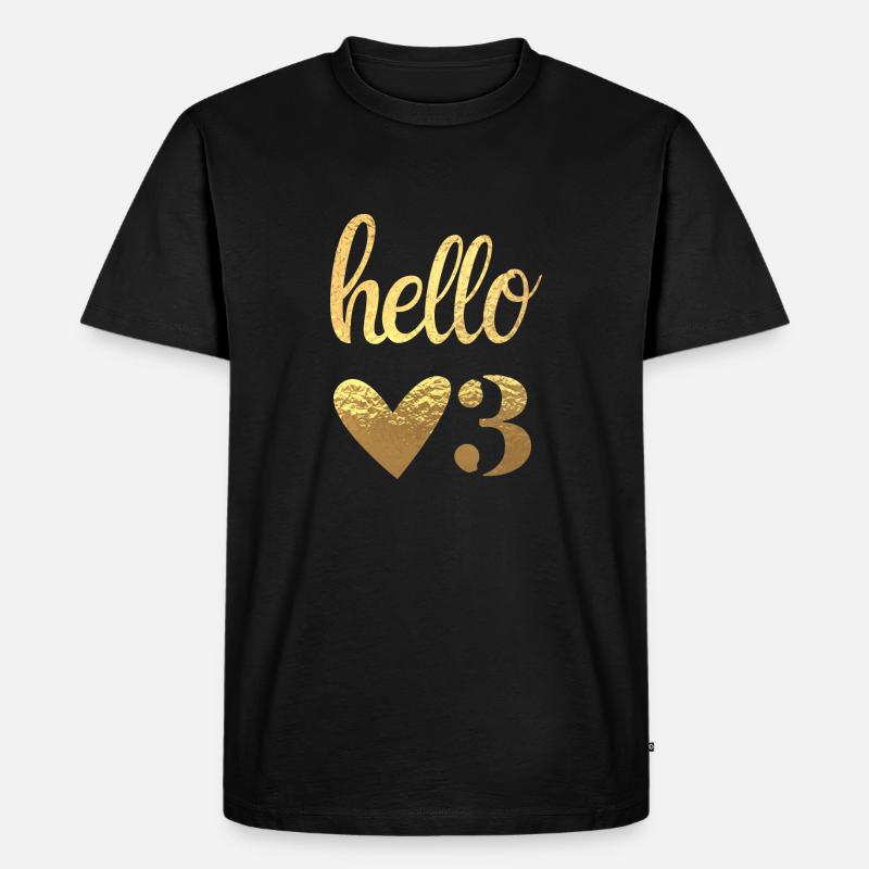 Hallo 3 - Männer Premium Bio T-Shirt - Schwarz