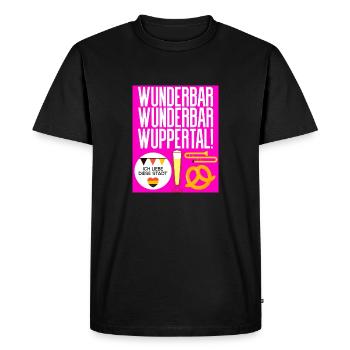 Wuppertal - T-shirt Premium bio Homme - noir - Devant - Nico (187cm)
