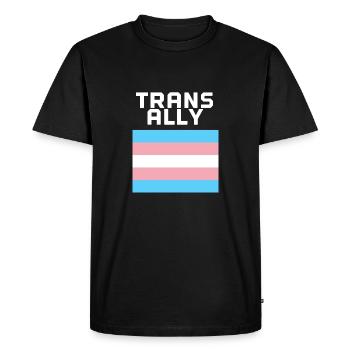 Allié trans - T-shirt Premium bio Homme - noir - Devant - Nico (187cm)