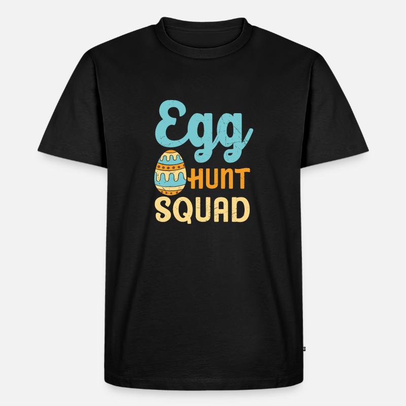 Egg Hunt Squad - Männer Premium Bio T-Shirt - Schwarz