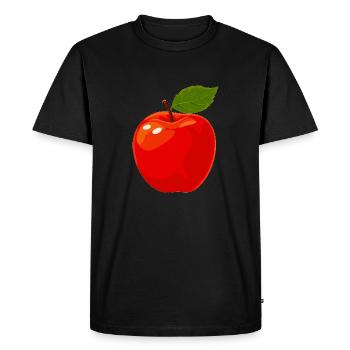 pomme rouge - T-shirt Premium bio Homme - noir - Devant - Nico (187cm)