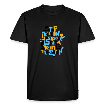 stopkillingyaself_3f - T-shirt Premium bio Homme - noir - Devant - Nico (187cm)