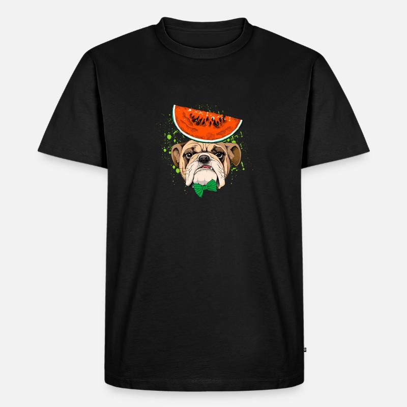 Hund - Männer Premium Bio T-Shirt - Schwarz