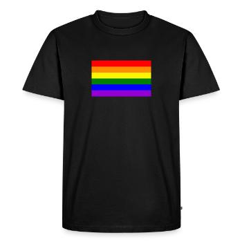 Gay - T-shirt Premium bio Homme - noir - Devant - Nico (187cm)