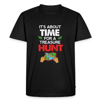 Géocaching Géocache Géocacher - T-shirt Premium bio Homme - noir - Devant - Nico (187cm)