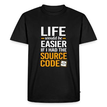 Cybersecurity Cyber Programmer Hacker - Men's Premium Organic T-Shirt - black - Front - Nico (187cm)