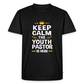 Pasteur des jeunes - T-shirt Premium bio Homme - noir - Devant - Nico (187cm)