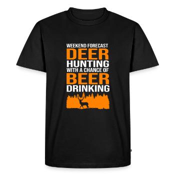Chasse au chasseur - T-shirt Premium bio Homme - noir - Devant - Nico (187cm)