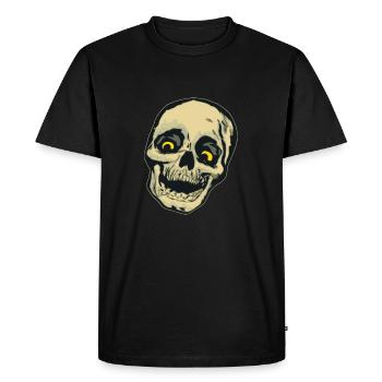 Crâne cadeau bande dessinée - T-shirt Premium bio Homme - noir - Devant - Nico (187cm)