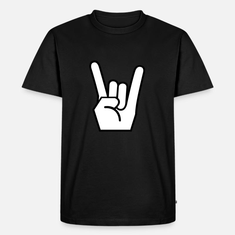 Rock & Roll - Männer Premium Bio T-Shirt - Schwarz