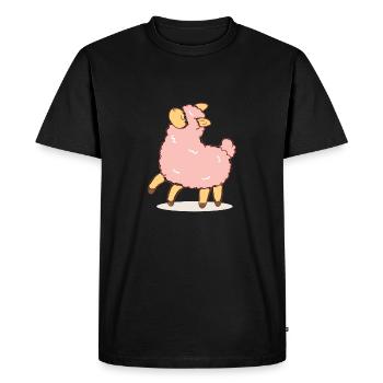 Brebis rose - T-shirt Premium bio Homme - noir - Devant - Nico (187cm)