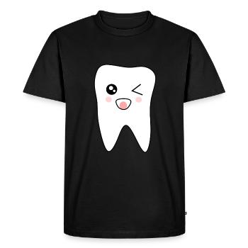 Dent, Dents, Dentiste Costume Carnaval Carnaval - T-shirt Premium bio Homme - noir - Devant - Nico (187cm)