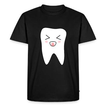 Dent, dents, dentiste - T-shirt Premium bio Homme - noir - Devant - Nico (187cm)