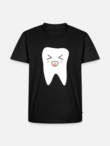 Tooth, teeth, dentist - Men's Premium Organic T-Shirt - black