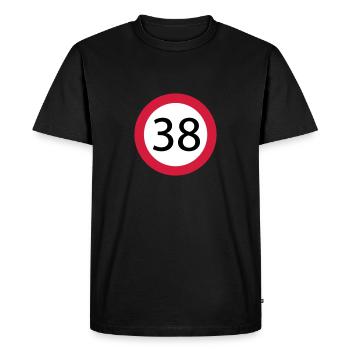 38 - Men's Premium Organic T-Shirt - black - Front - Nico (187cm)