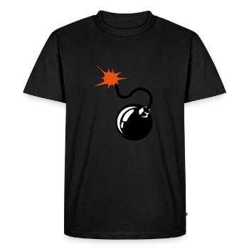 bombe meche bomb 9072 - T-shirt Premium bio Homme - noir - Devant - Nico (187cm)