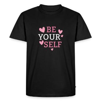 Soyez vous-même - T-shirt Premium bio Homme - noir - Devant - Nico (187cm)