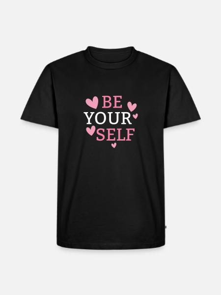 be yourself - Men's Premium Organic T-Shirt - black