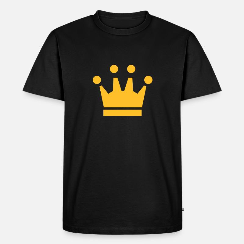 Krone Sieger König - Männer Premium Bio T-Shirt - Schwarz