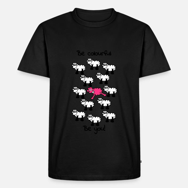 be different - be colourful - Männer Premium Bio T-Shirt - Schwarz