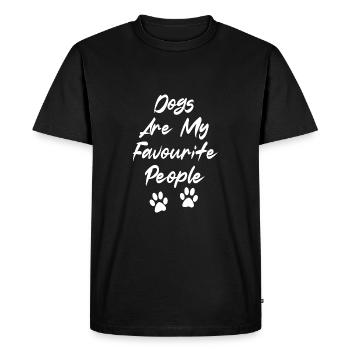 Homme chien - T-shirt Premium bio Homme - noir - Devant - Nico (187cm)