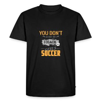 Girl Soccer Women Soccer Coach Coach - Men's Premium Organic T-Shirt - black - Front - Nico (187cm)