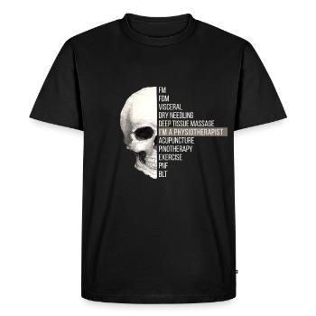 Physio-Methode - Männer Premium Bio T-Shirt - Schwarz - Vorne - Nico (187cm)