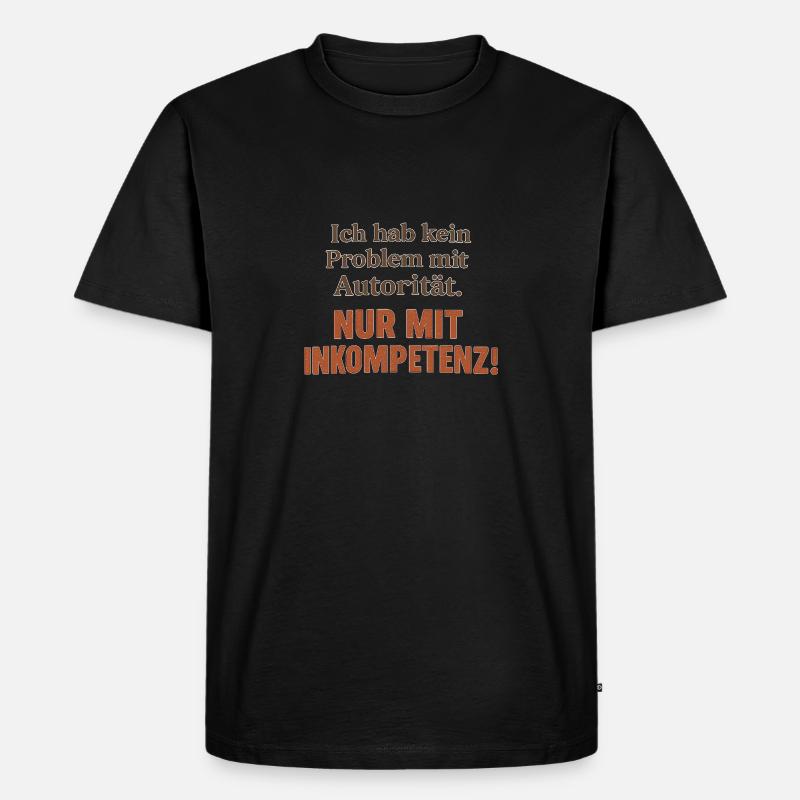 Inkompetenz - Männer Premium Bio T-Shirt - Schwarz