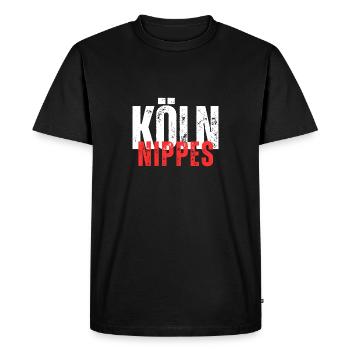 Nippes blanc rouge - T-shirt Premium bio Homme - noir - Devant - Nico (187cm)