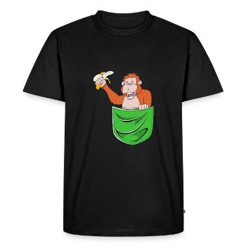 Orang-outan - T-shirt Premium bio Homme - noir - Devant - Nico (187cm)