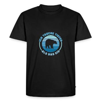 Bain de glace Dicton Nageurs sur glace Bain de soleil Bains de glace - T-shirt Premium bio Homme - noir - Devant - Nico (187cm)