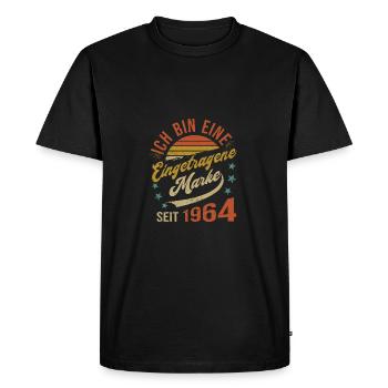 60th birthday I am 60 years registered trademark - Men's Premium Organic T-Shirt - black - Front - Nico (187cm)