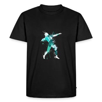 Athlète de lancer du poids en athlétisme - T-shirt Premium bio Homme - noir - Devant - Nico (187cm)